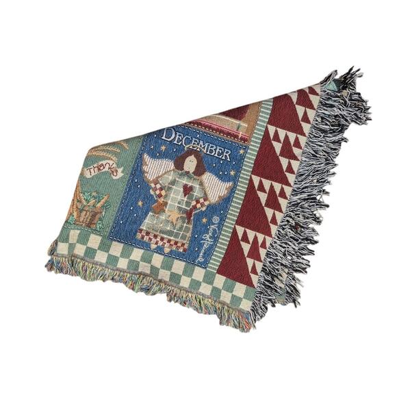 Vintage Vicky Howard Weaved Month blanket 68 X 52 - Picture 4 of 4